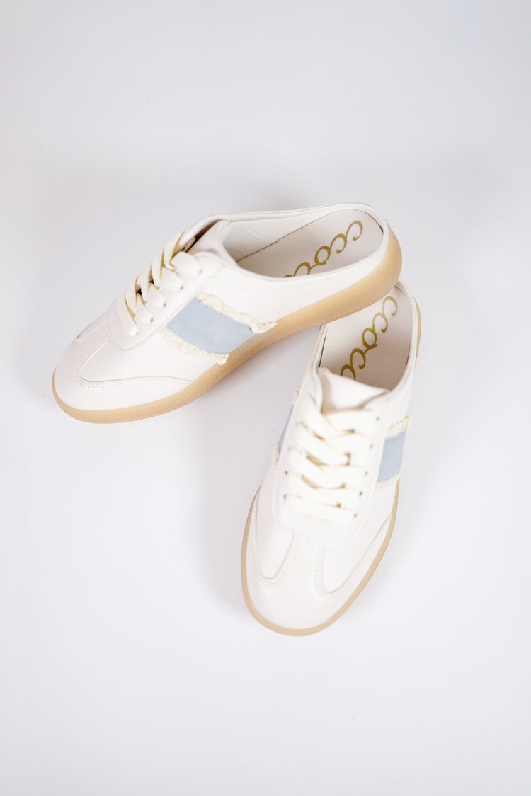 Blue Oliver Lace Detailed Slip On Sneaker Jaxe + Grace Boutique
