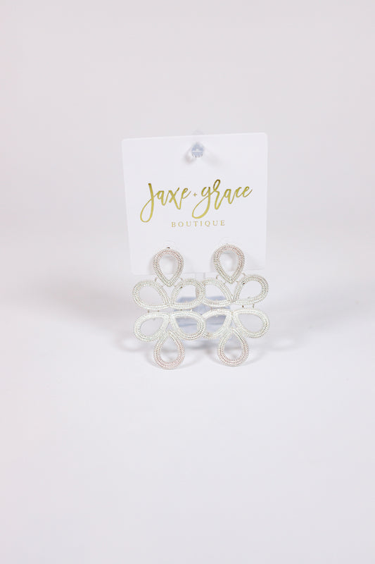 Silver Plaza Earrings Jaxe + Grace Boutique