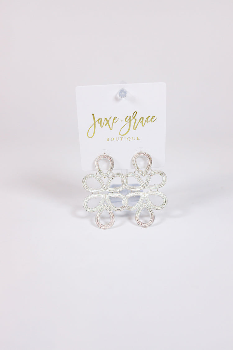 Silver Plaza Earrings Jaxe + Grace Boutique