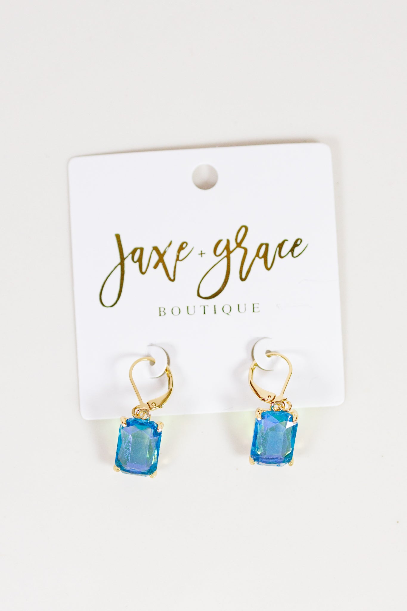 Rectangular Glass Stone Earrings, VARIOUS Jaxe + Grace Boutique