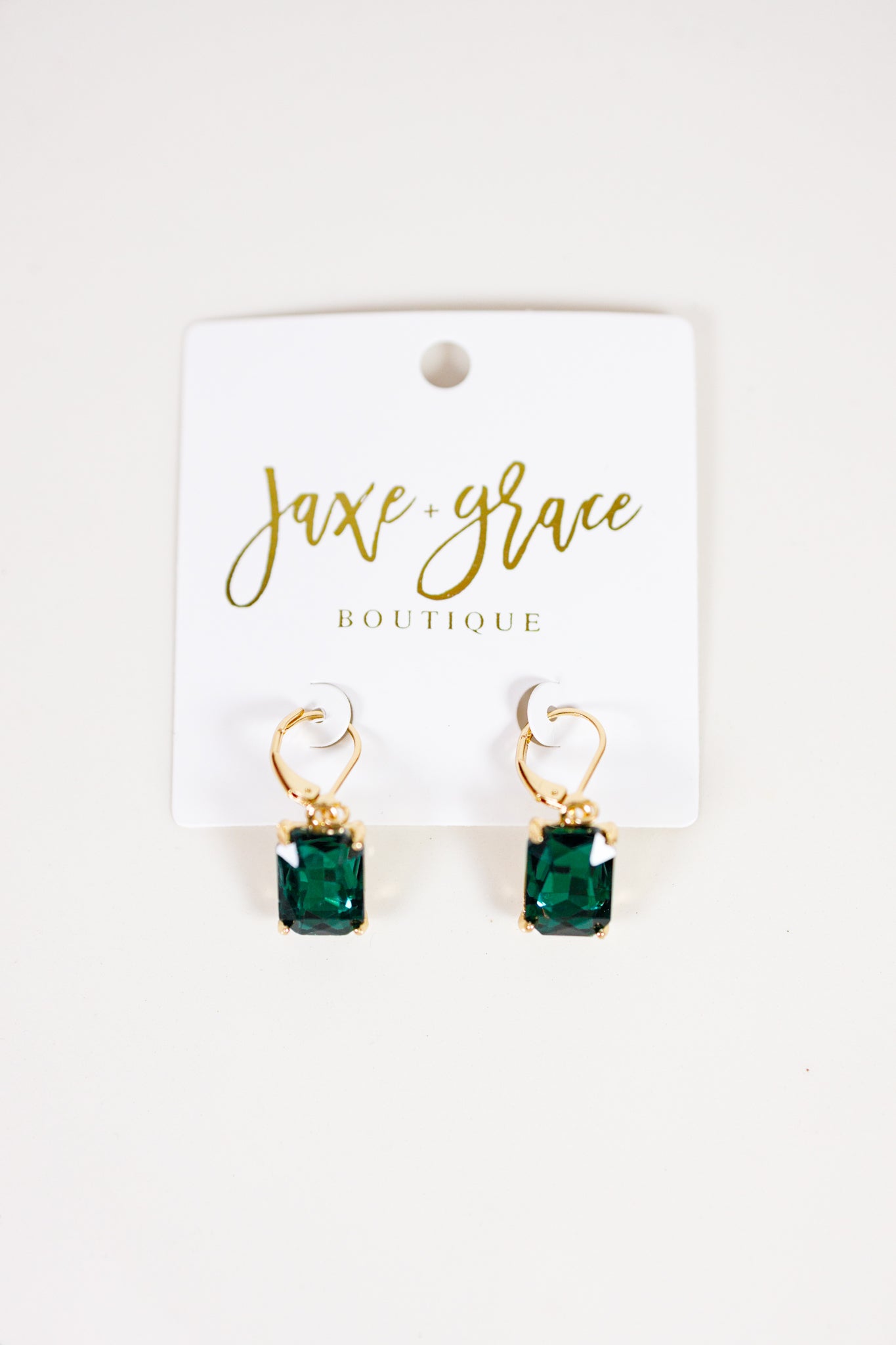 Rectangular Glass Stone Earrings, VARIOUS Jaxe + Grace Boutique