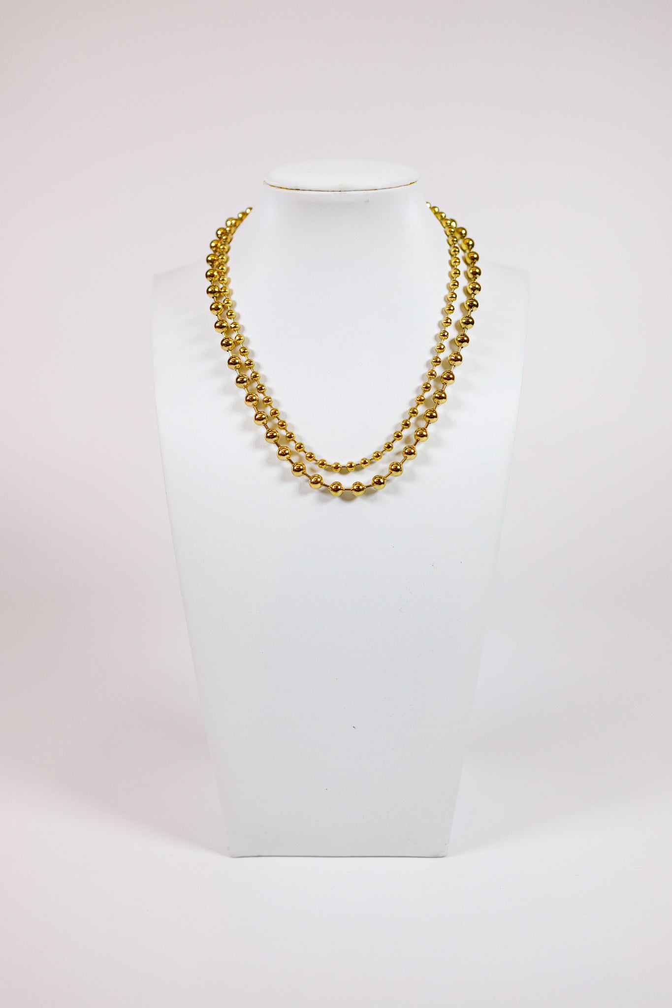 XL Gold Beaded Necklace Jaxe + Grace Boutique