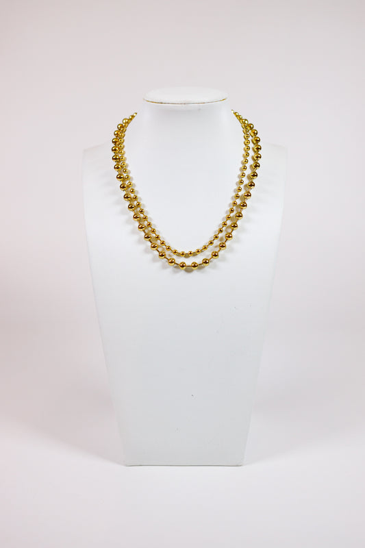 XL Gold Beaded Necklace Jaxe + Grace Boutique