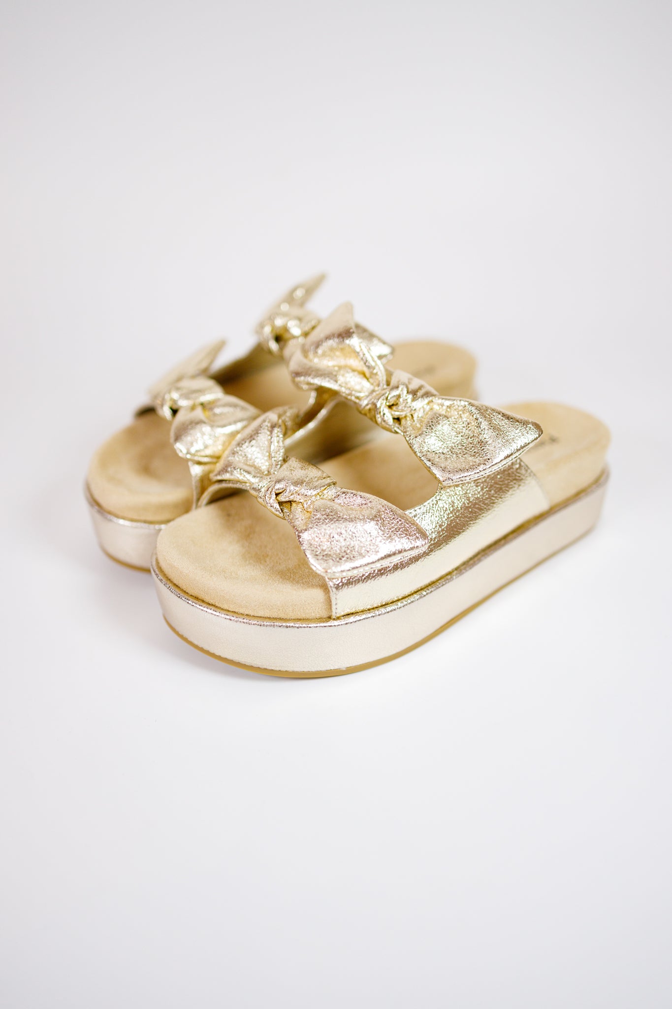 Bow Knot Double Band Platform Sandal Jaxe + Grace Boutique