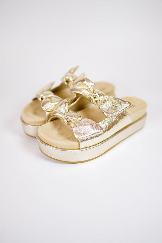 Bow Knot Double Band Platform Sandal Jaxe + Grace Boutique