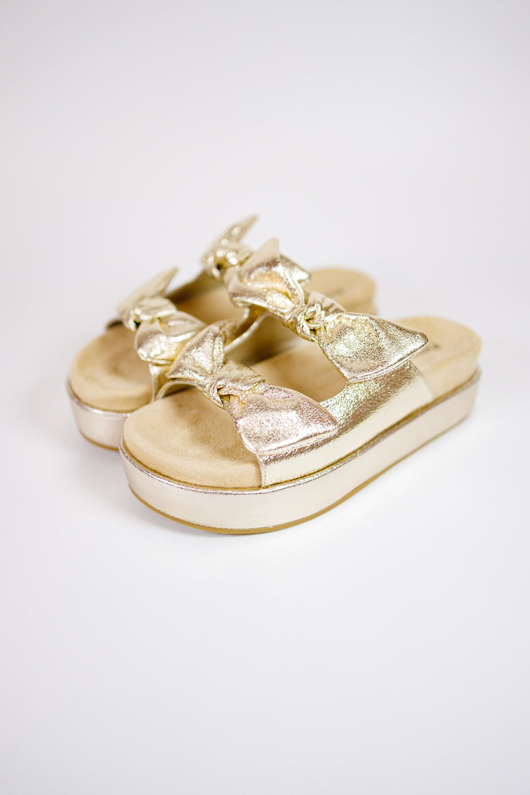 Bow Knot Double Band Platform Sandal Jaxe + Grace Boutique