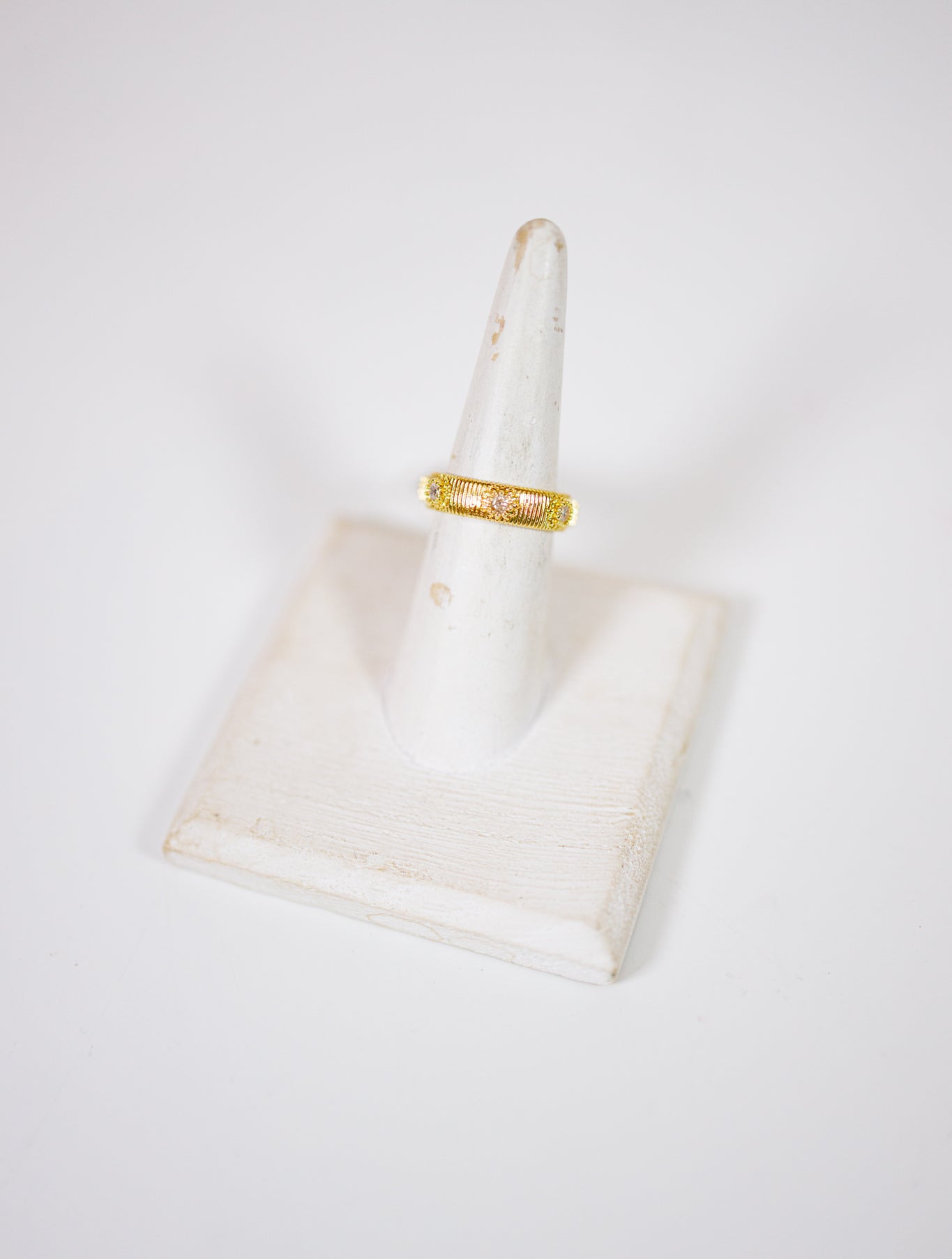 Adjustable Geometric Ring with Dazzling Accents Jaxe + Grace Boutique