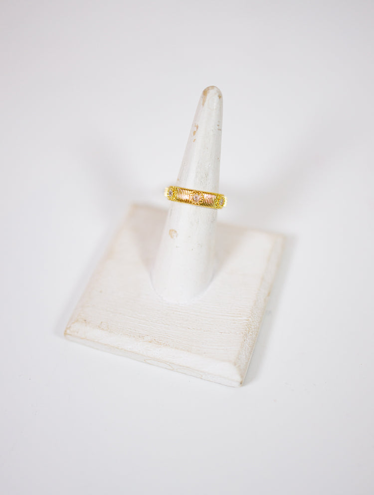 Adjustable Geometric Ring with Dazzling Accents Jaxe + Grace Boutique