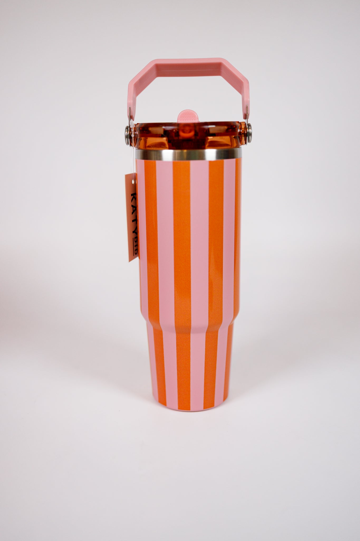 Pink and Orange Stripe 30oz Tumbler Jaxe + Grace Boutique