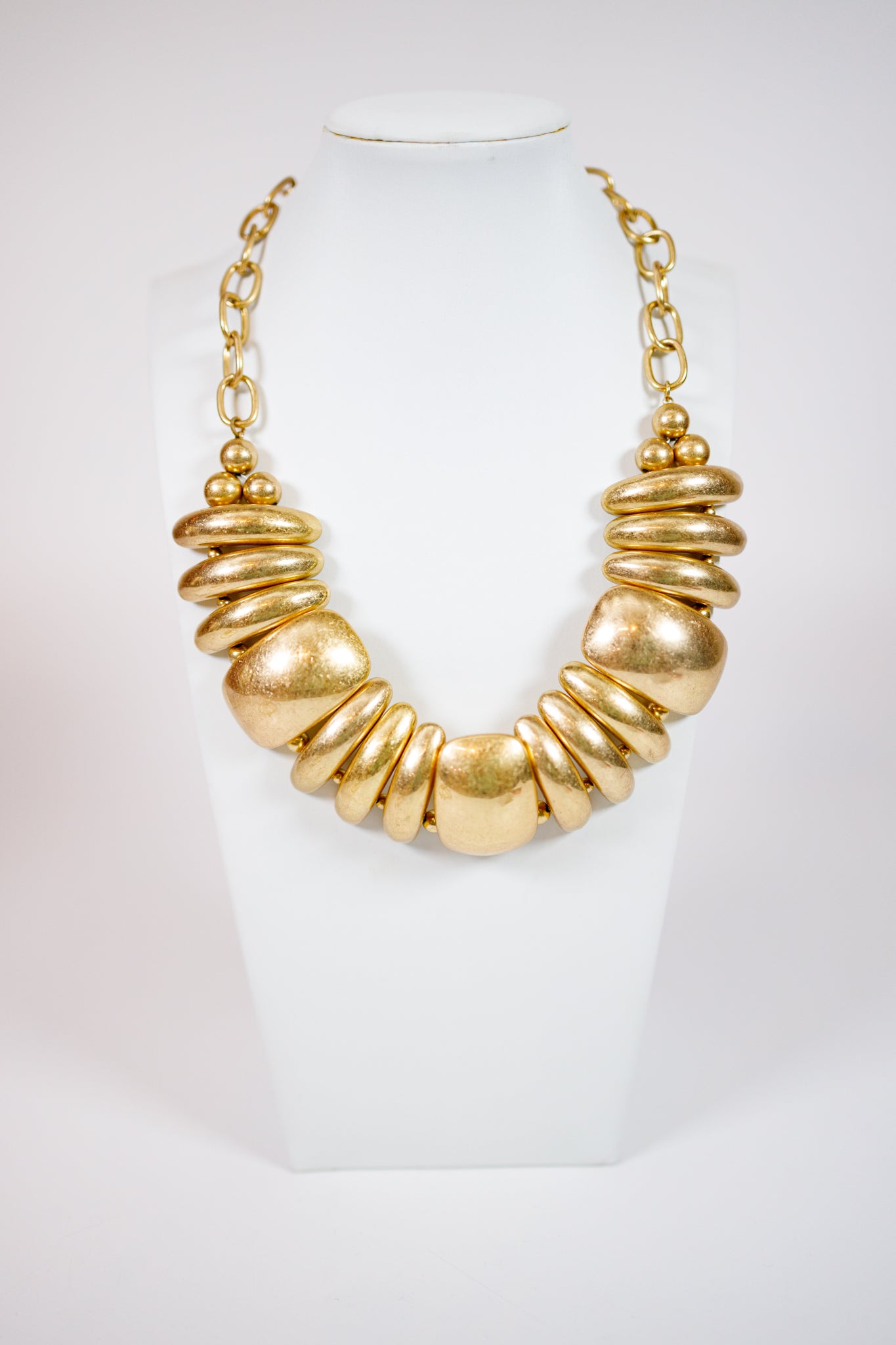 Vintage Metal Dome Necklace Jaxe + Grace Boutique