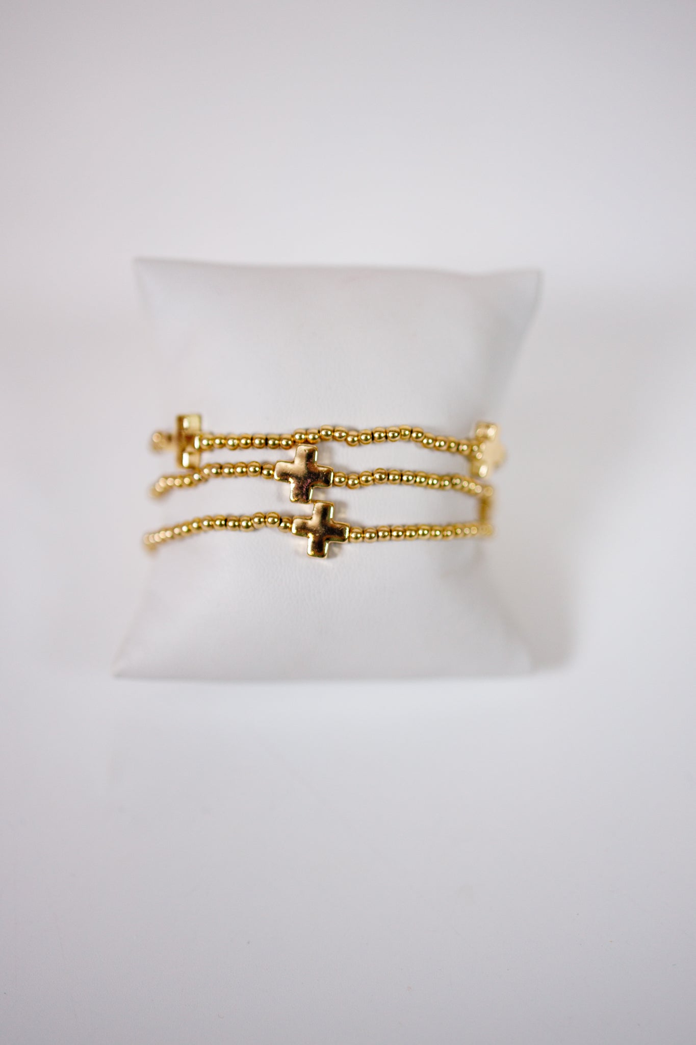 Mini Cross Charms Bead Bracelet Set Jaxe + Grace Boutique