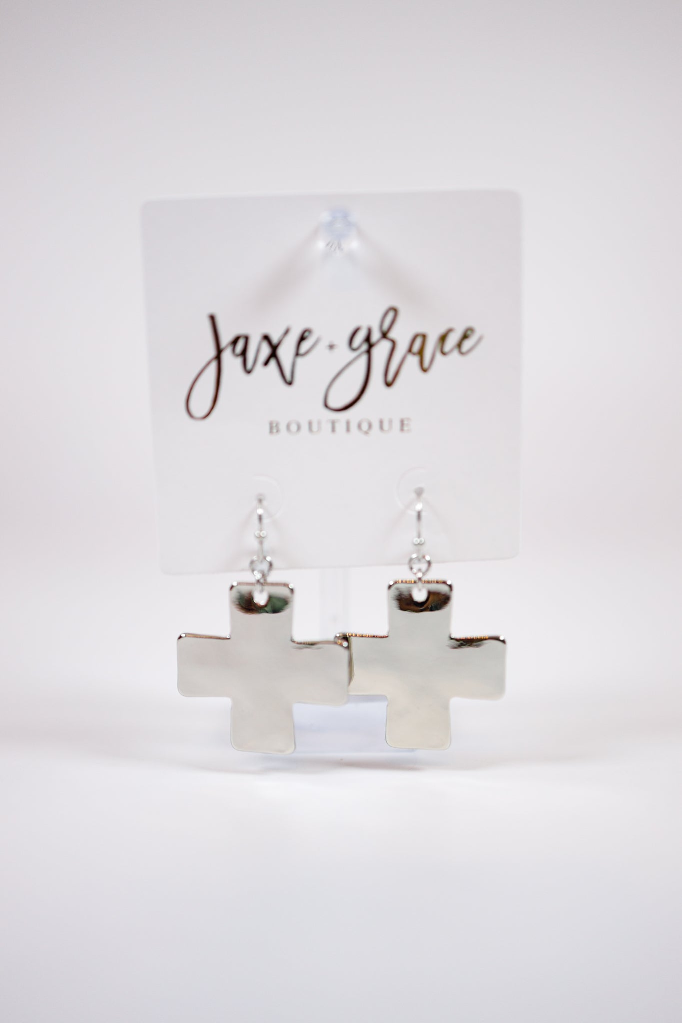 Hammered Metal Cross Earrings, VARIOUS Jaxe + Grace Boutique