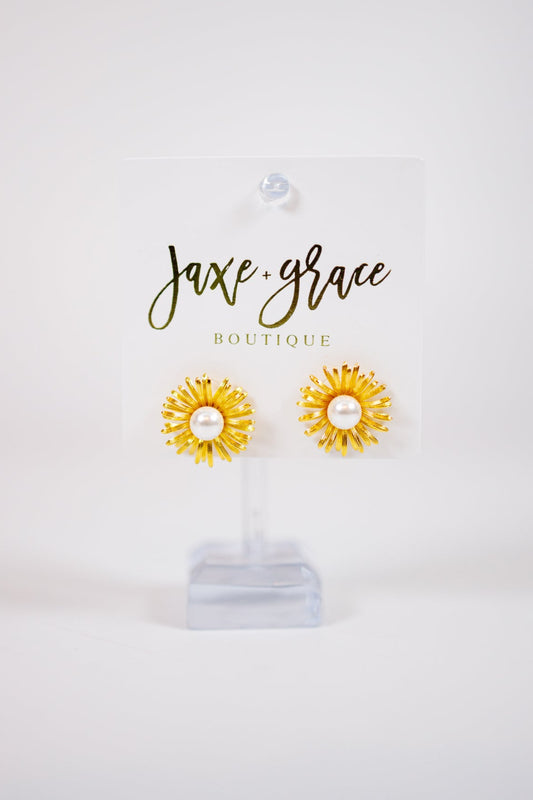 Pearl Daisy Earrings Jaxe + Grace Boutique