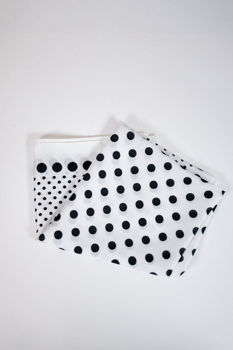 Ombre Polka Dot Print Satin Square Scarf Jaxe + Grace Boutique