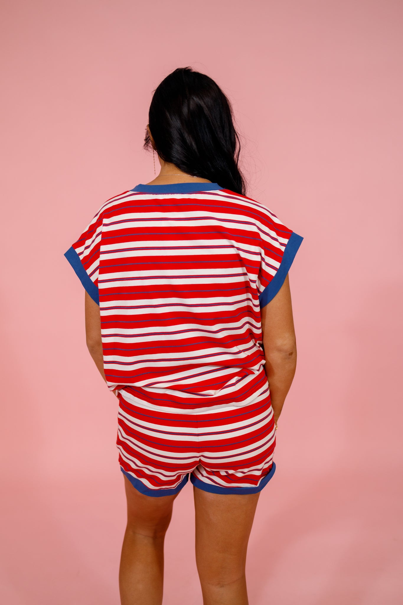 Americana Striped Lounge Set Jaxe + Grace Boutique
