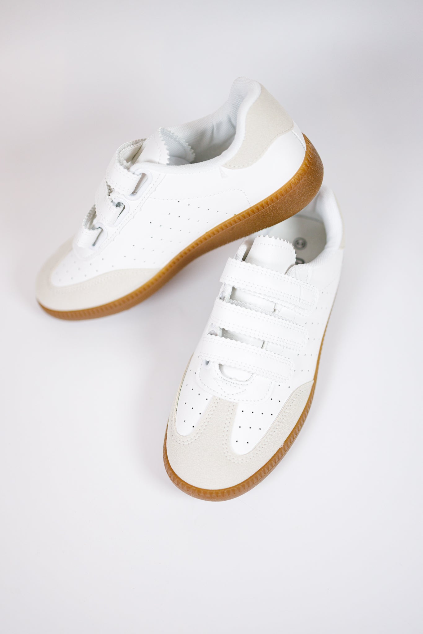 White Scallop Velcro Sneaker Jaxe + Grace Boutique