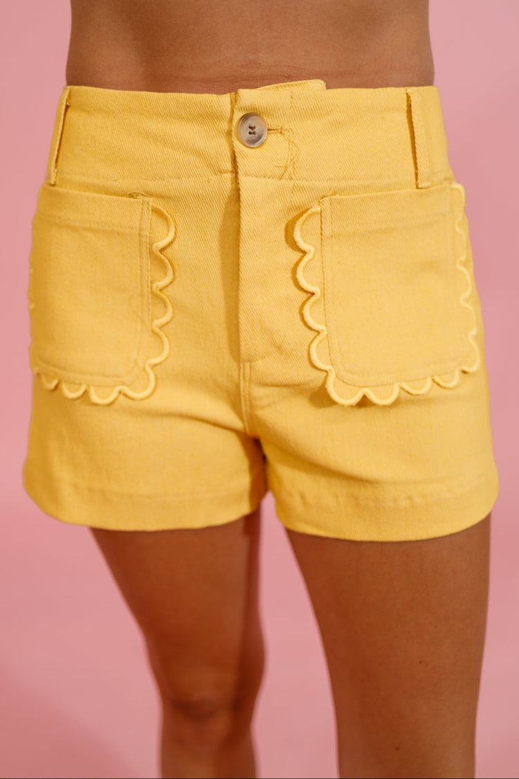 Colette Scallop Pocket Shorts, BUTTER Jaxe + Grace Boutique