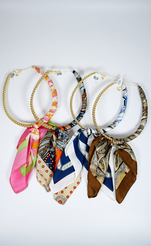 Caroline Hill - Laya Beaded Scarf Collar Necklace, VARIOUS Jaxe + Grace Boutique