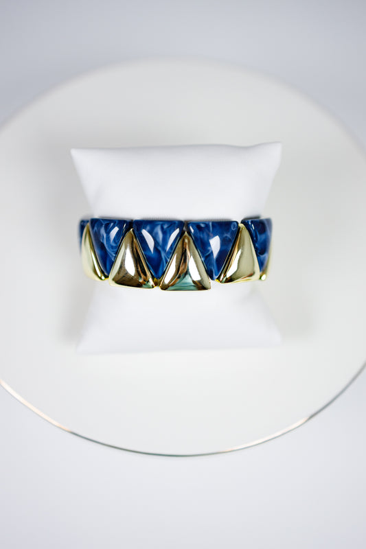 Navy Triangle Stretch Bracelet Jaxe + Grace Boutique