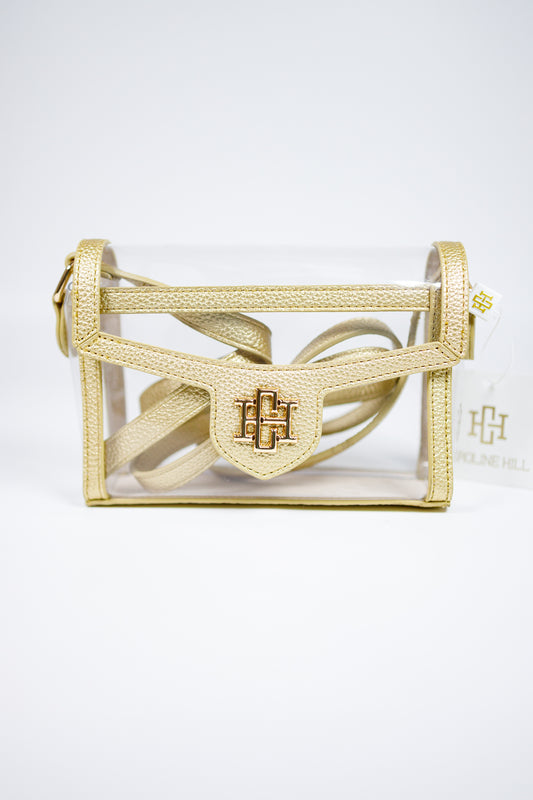 Caroline Hill - Gold Anna Clear Bag Jaxe + Grace Boutique