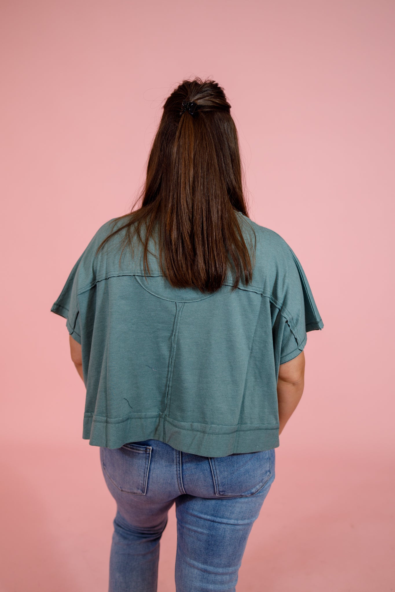Exposed Seam Boxy Top, H ASH JADE Jaxe + Grace Boutique