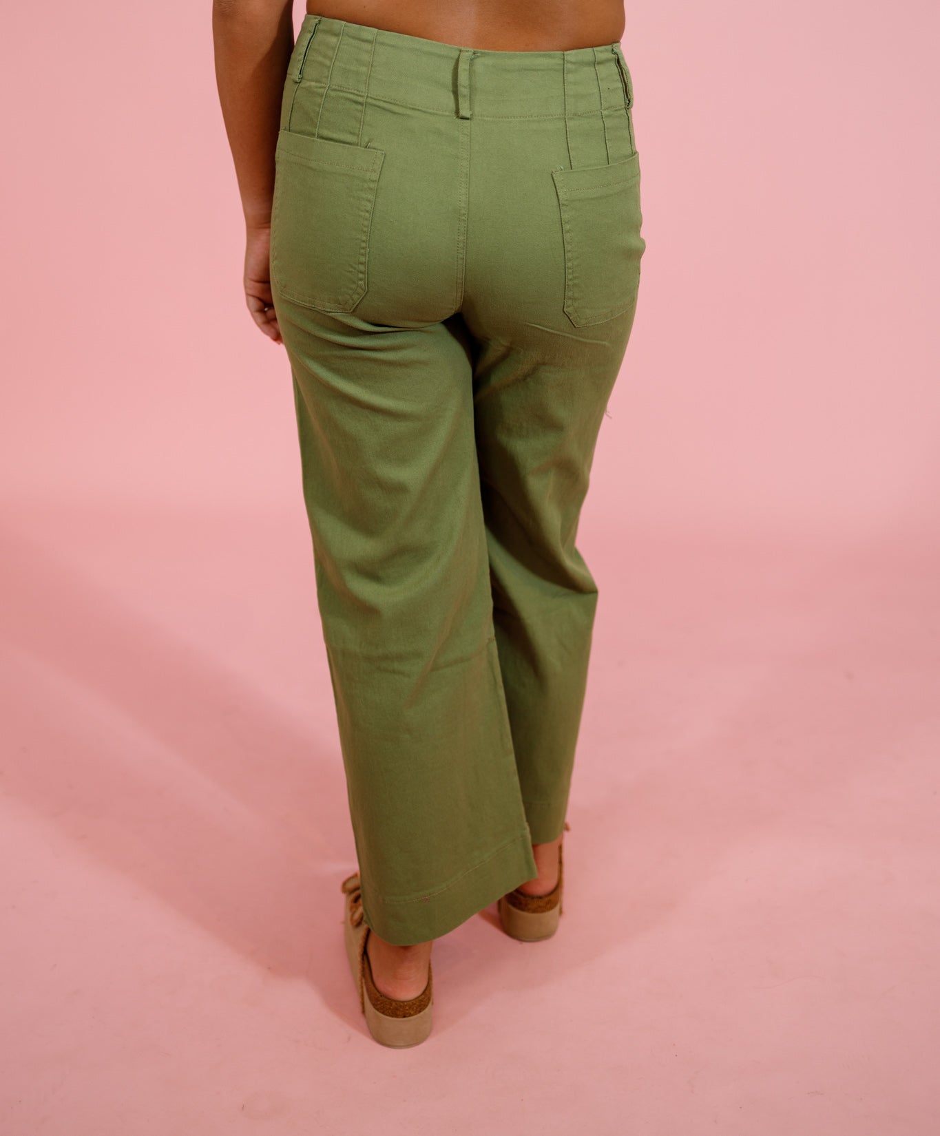 Olive Patch Pocket Pants Jaxe + Grace Boutique