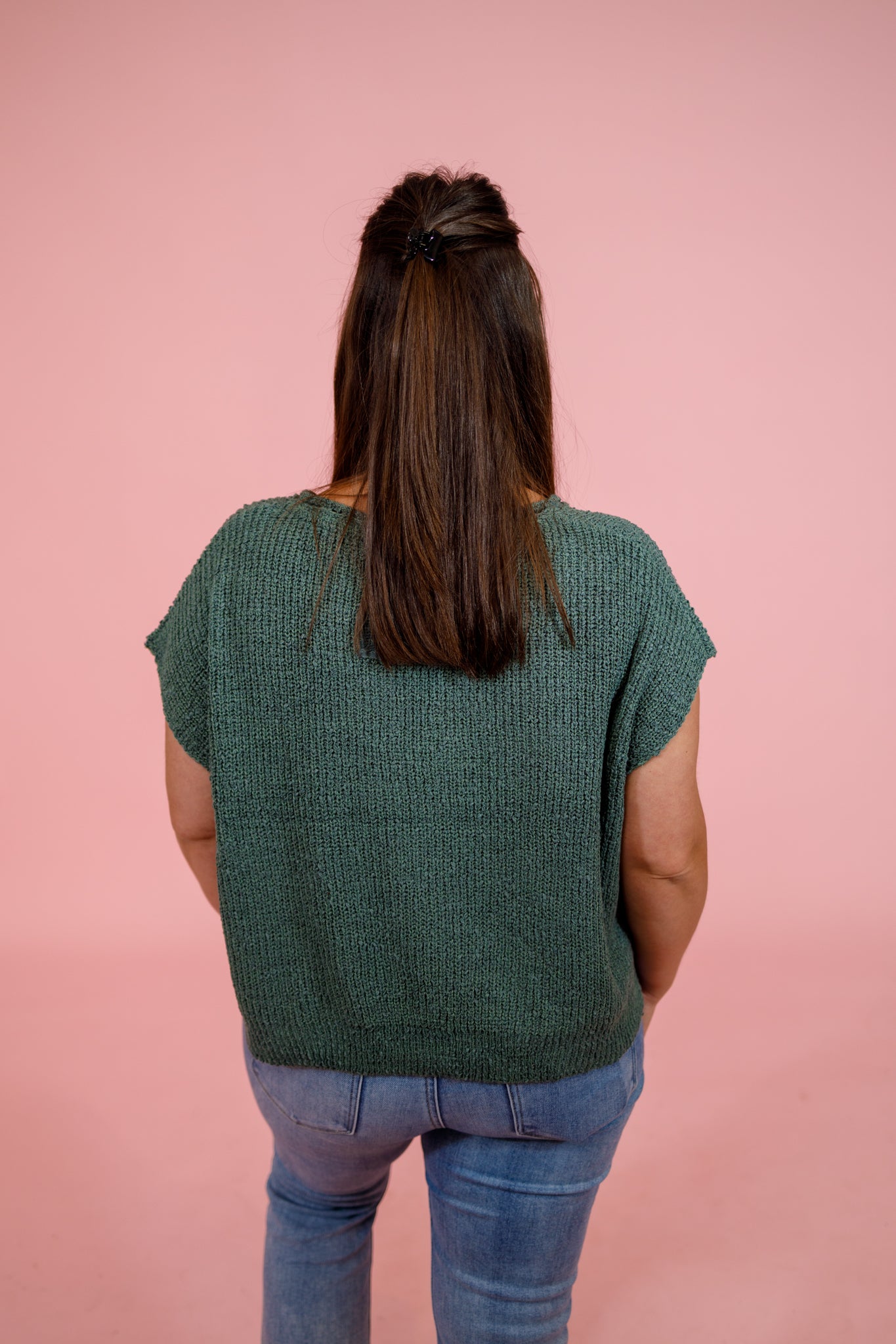 Knit Split Neck Side Slit Top, ASH JADE Jaxe + Grace Boutique