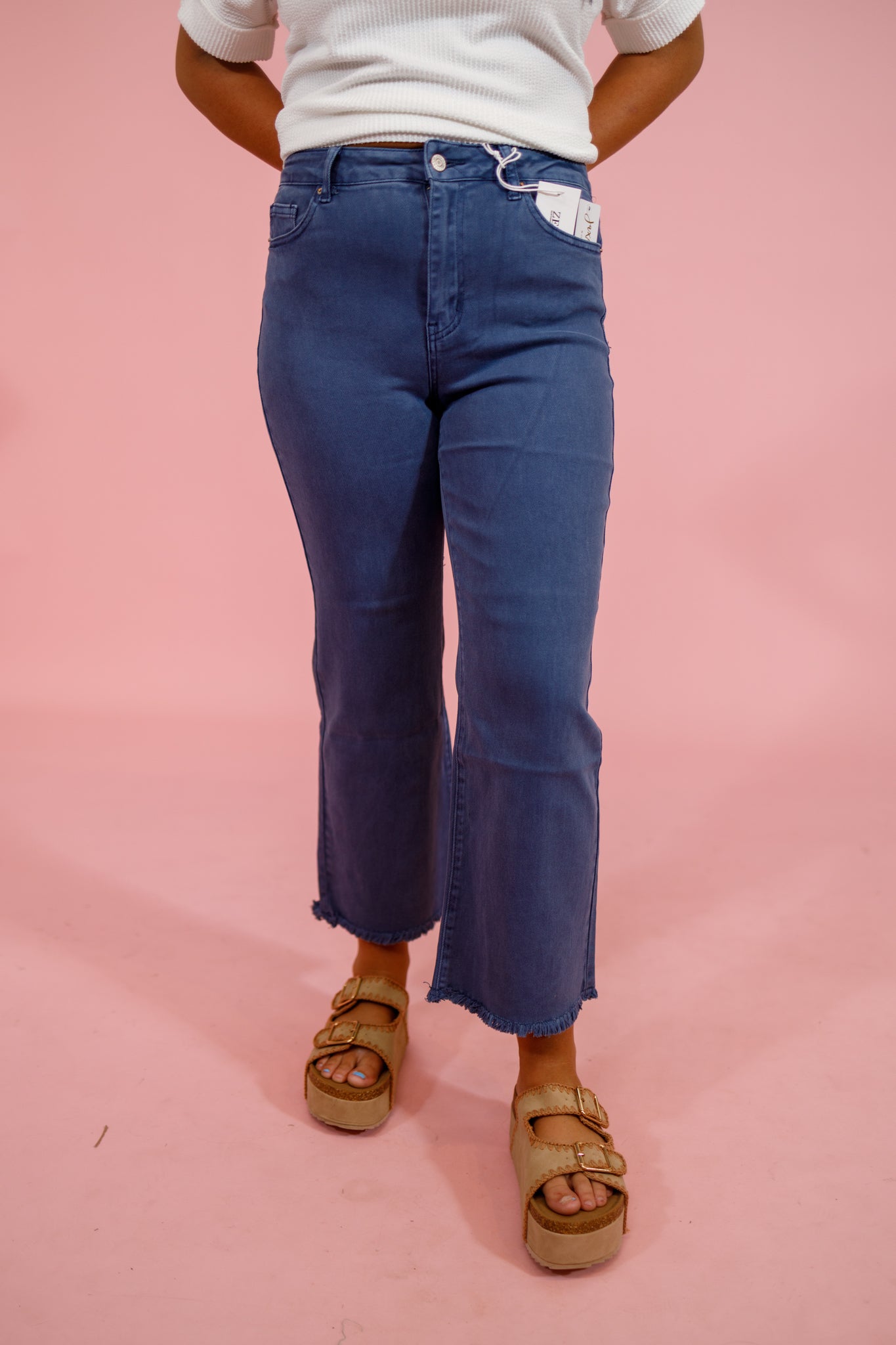 Z Acid Wash Crop Flare Jeans, BLACKBERRY, REG & CURVY Jaxe + Grace Boutique