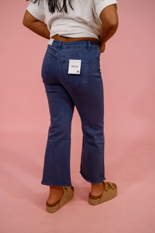 Z Acid Wash Crop Flare Jeans, BLACKBERRY, REG & CURVY Jaxe + Grace Boutique