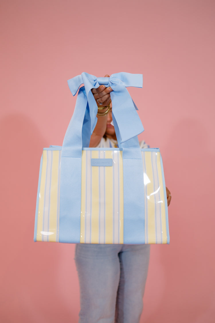 Case Mate Bubble Jelly Tote Bag, CABANA STRIPE BOW Jaxe + Grace Boutique