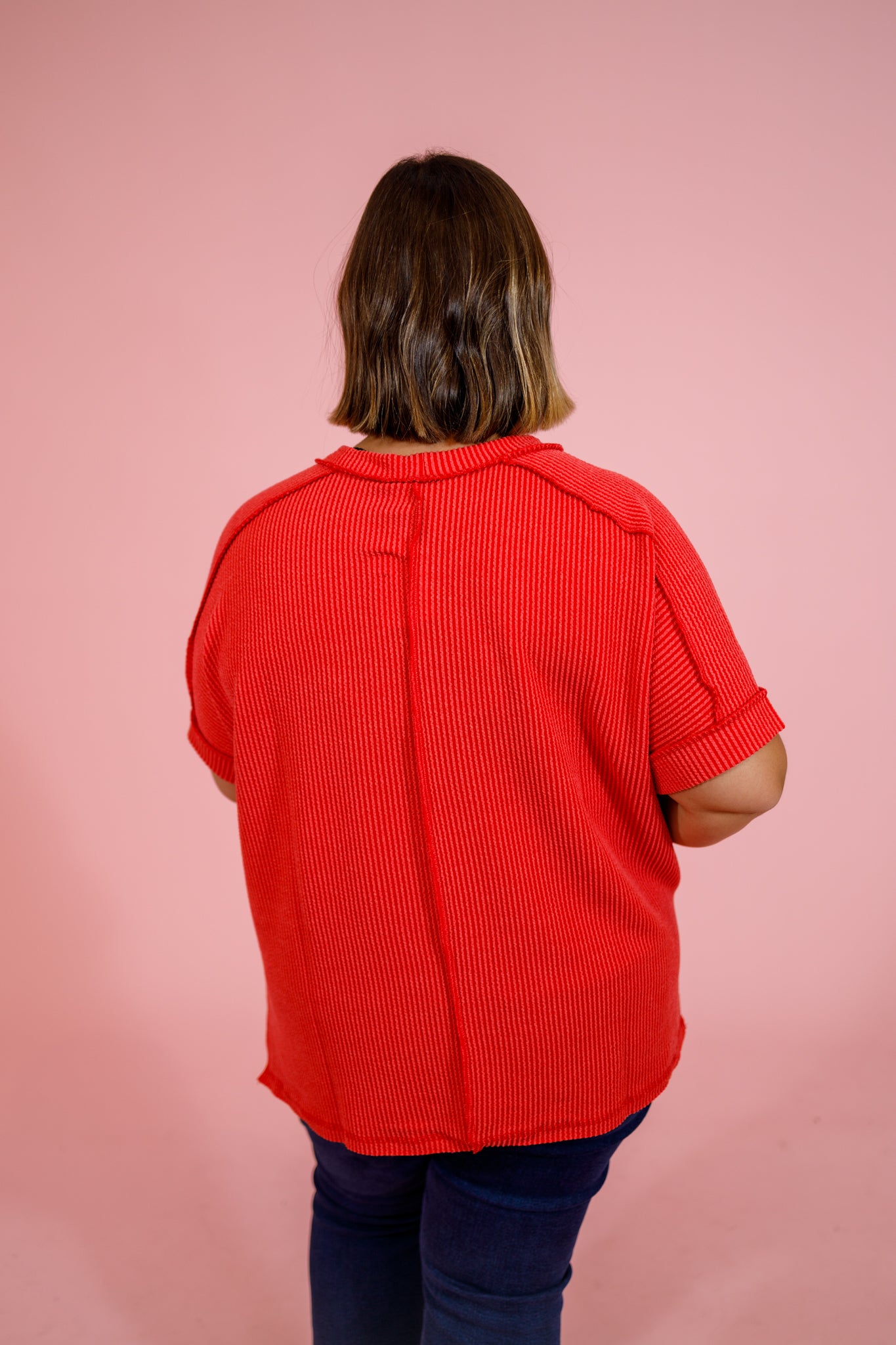 Curvy Ribbed Cuff Sleeve Top, RUBY Jaxe + Grace Boutique