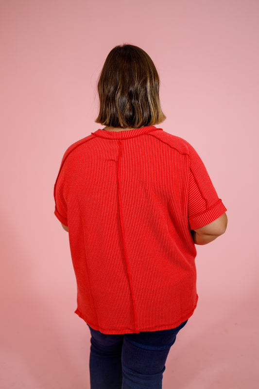 Curvy Ribbed Cuff Sleeve Top, RUBY Jaxe + Grace Boutique