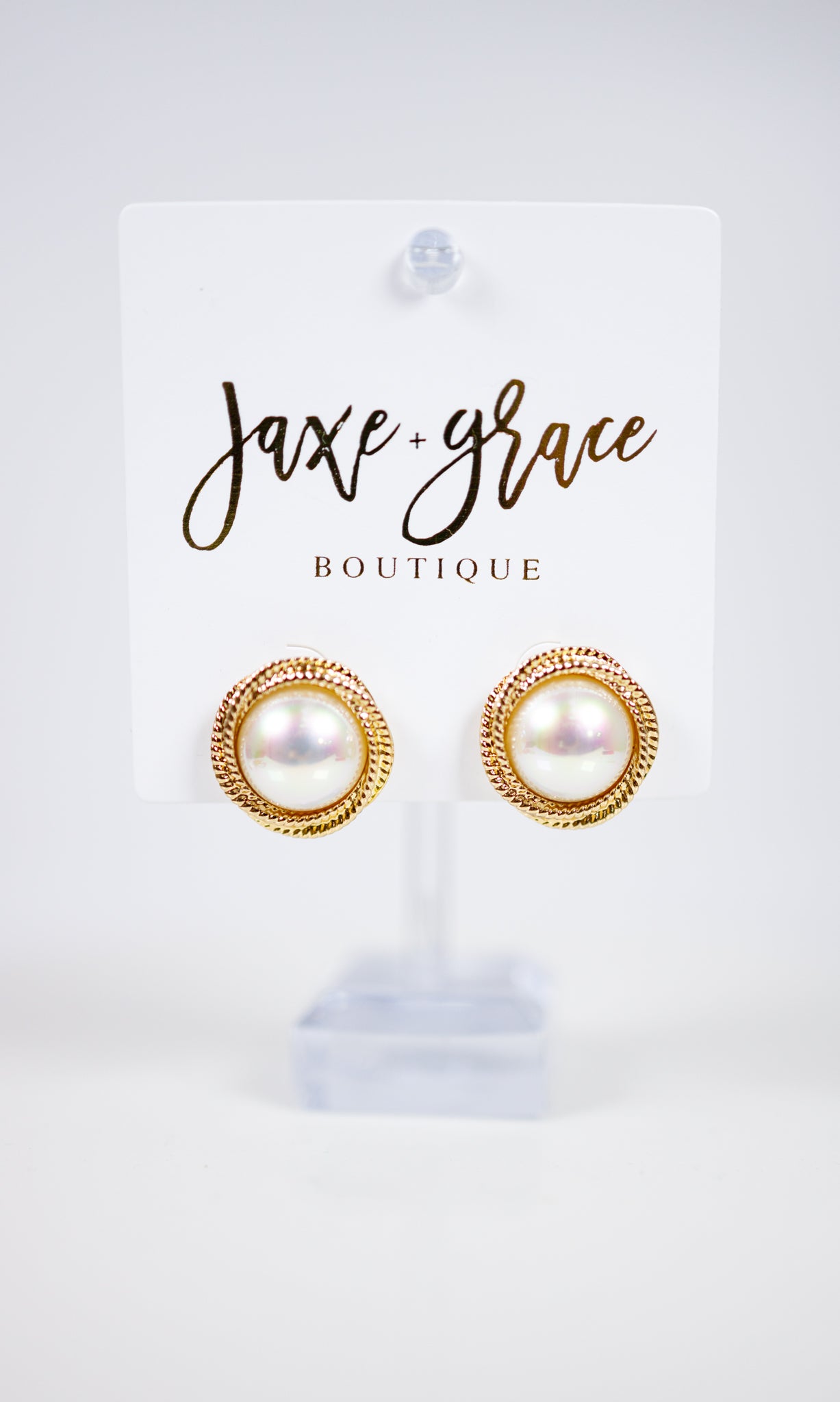 Pearl Accent Drop Earrings Jaxe + Grace Boutique