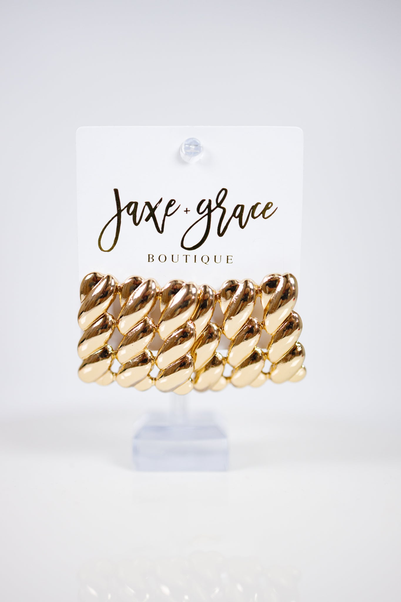 Twisted Metal Square Earrings Jaxe + Grace Boutique