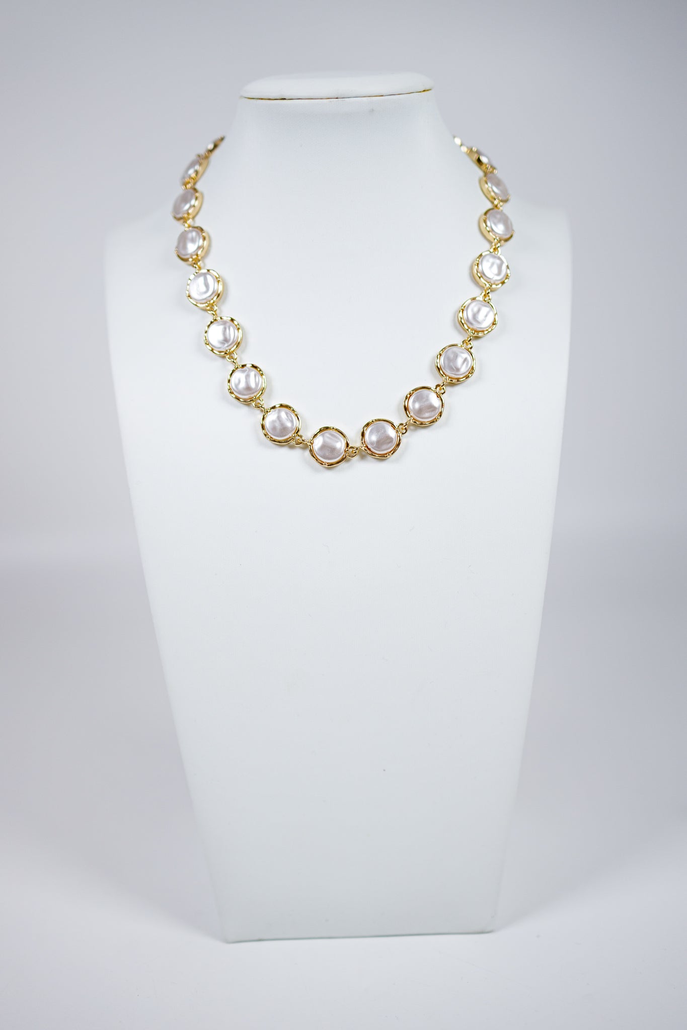 Gold Chain & Pearl Charm Necklace Jaxe + Grace Boutique