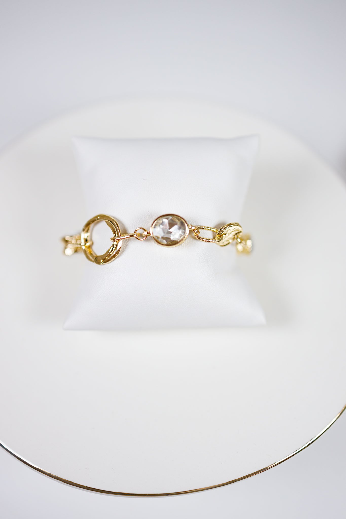 Crystal and Chain Link Bracelet Jaxe + Grace Boutique