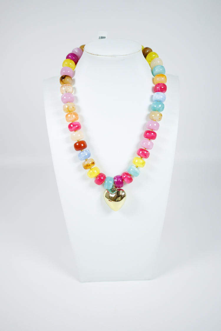 Chunky Heart Bead Necklace, VARIOUS Jaxe + Grace Boutique