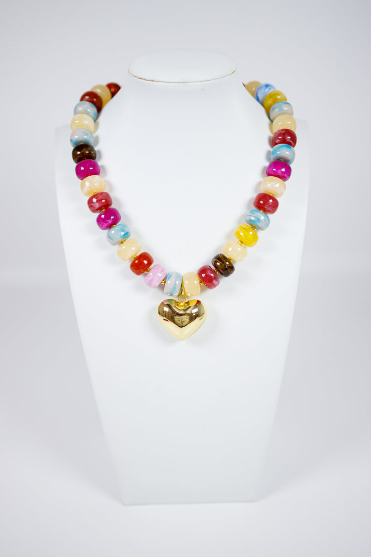 Chunky Heart Bead Necklace, VARIOUS Jaxe + Grace Boutique