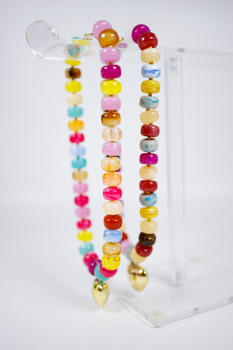 Chunky Heart Bead Necklace, VARIOUS Jaxe + Grace Boutique