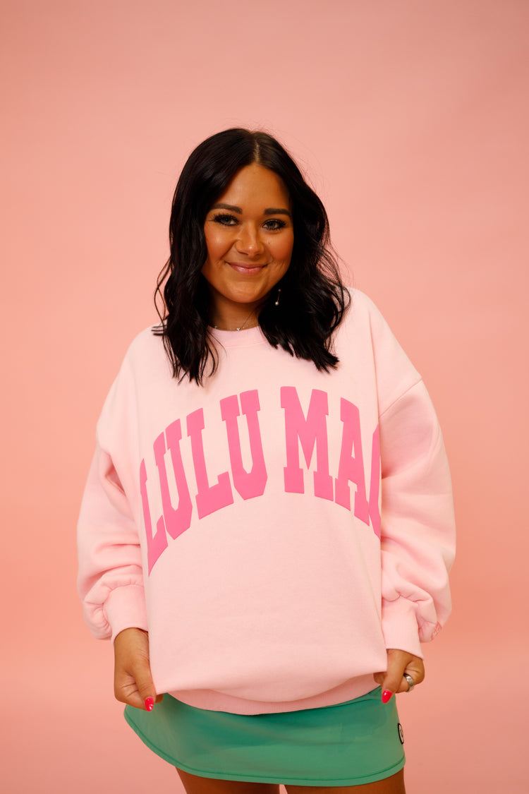LULU MAC - Lt Pink with Hot Pink Sweatshirt Jaxe + Grace Boutique