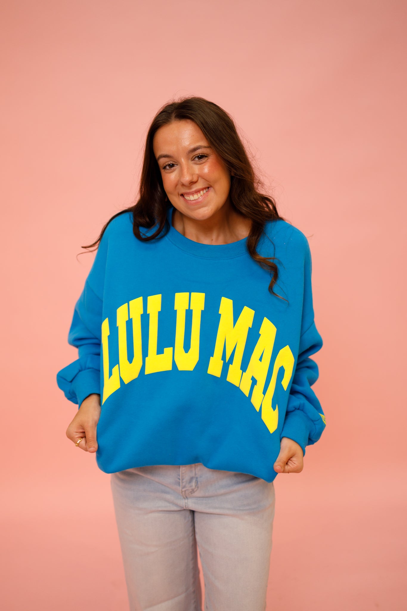 LULU MAC - Blue and Yellow Sweatshirt Jaxe + Grace Boutique