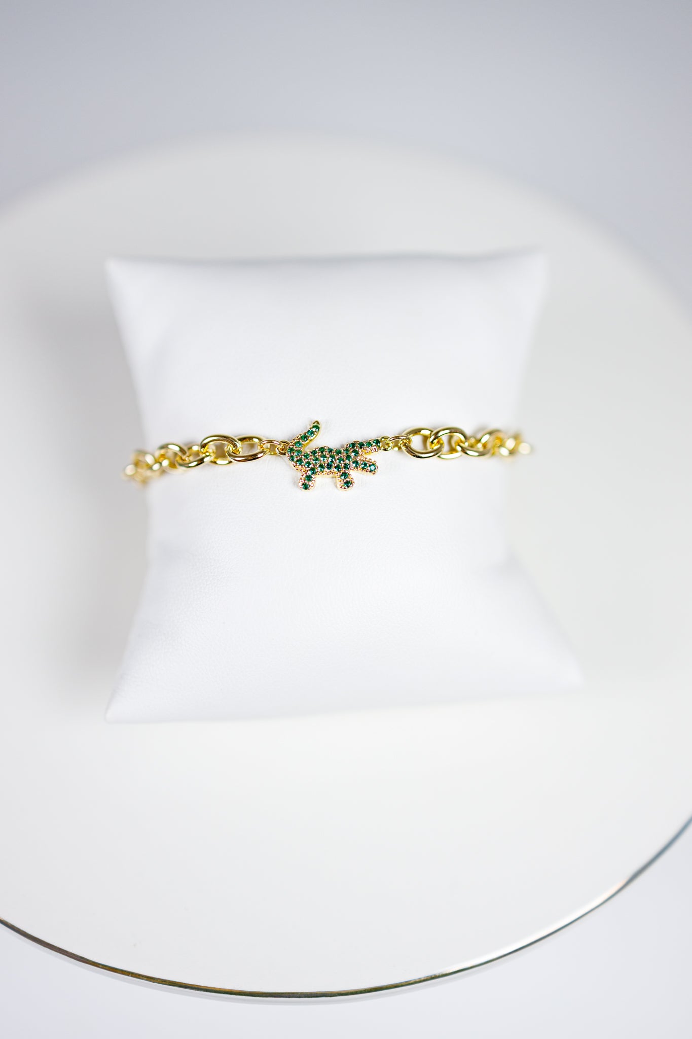 Pave CZ Crocodile Charm Bracelet Jaxe + Grace Boutique