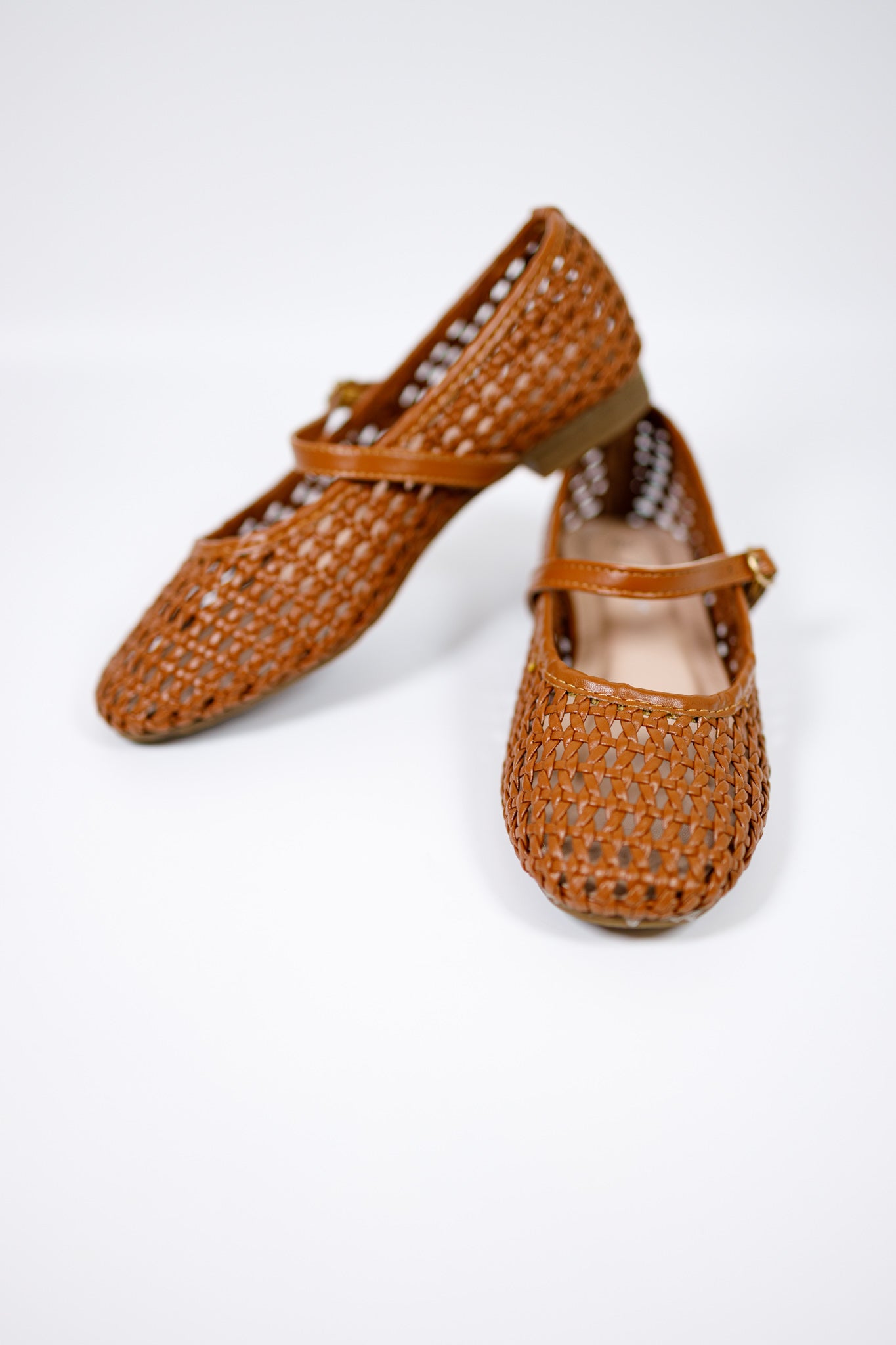 Brown Woven Flats Jaxe + Grace Boutique