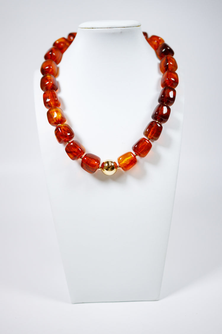 Colorful Geometric Acrylic Bead Necklace, VARIOUS Jaxe + Grace Boutique