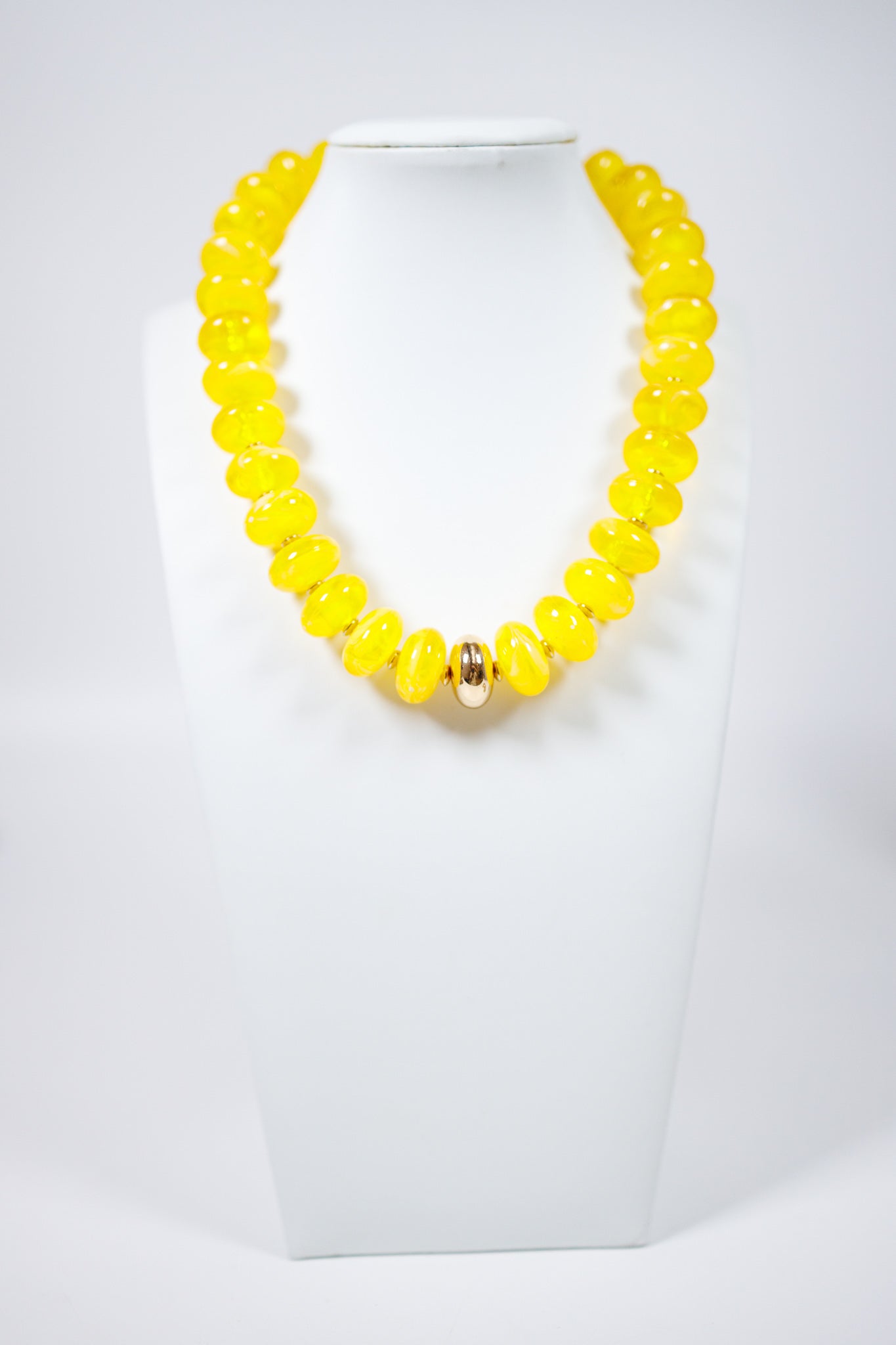 Resin Beaded w Gold Statement Necklace, VARIOUS Jaxe + Grace Boutique