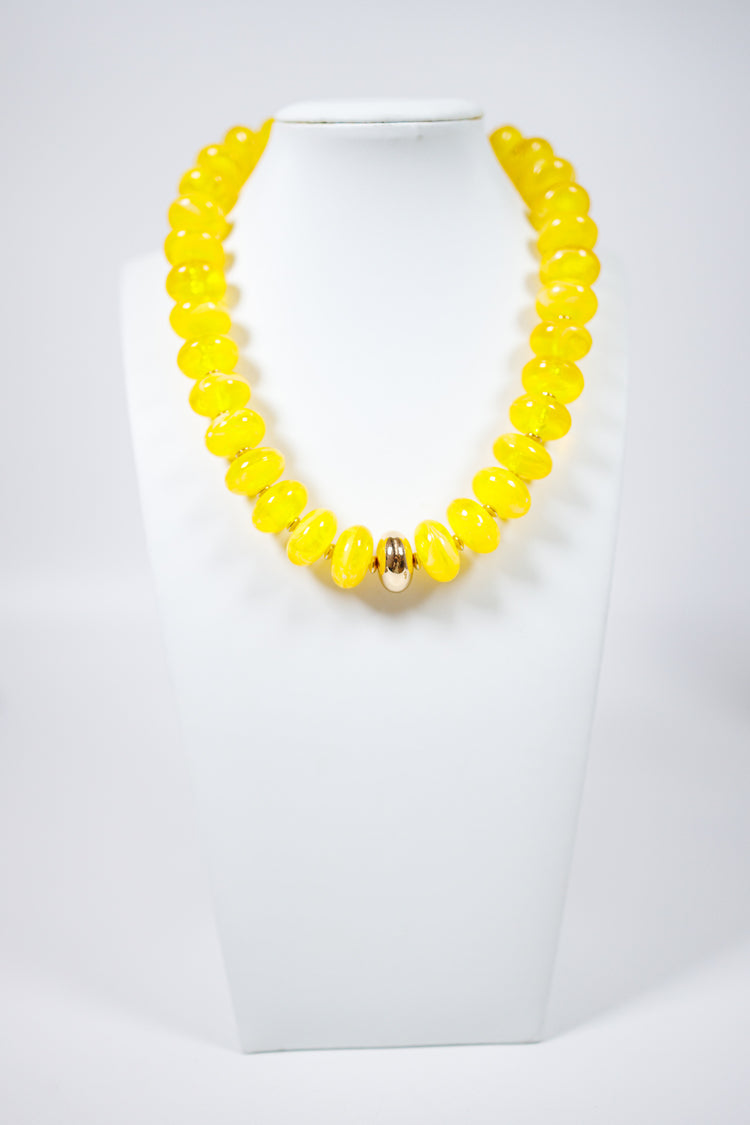 Resin Beaded w Gold Statement Necklace, VARIOUS Jaxe + Grace Boutique