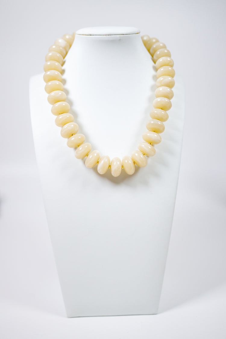 Beige Beaded Layering Necklace Jaxe + Grace Boutique