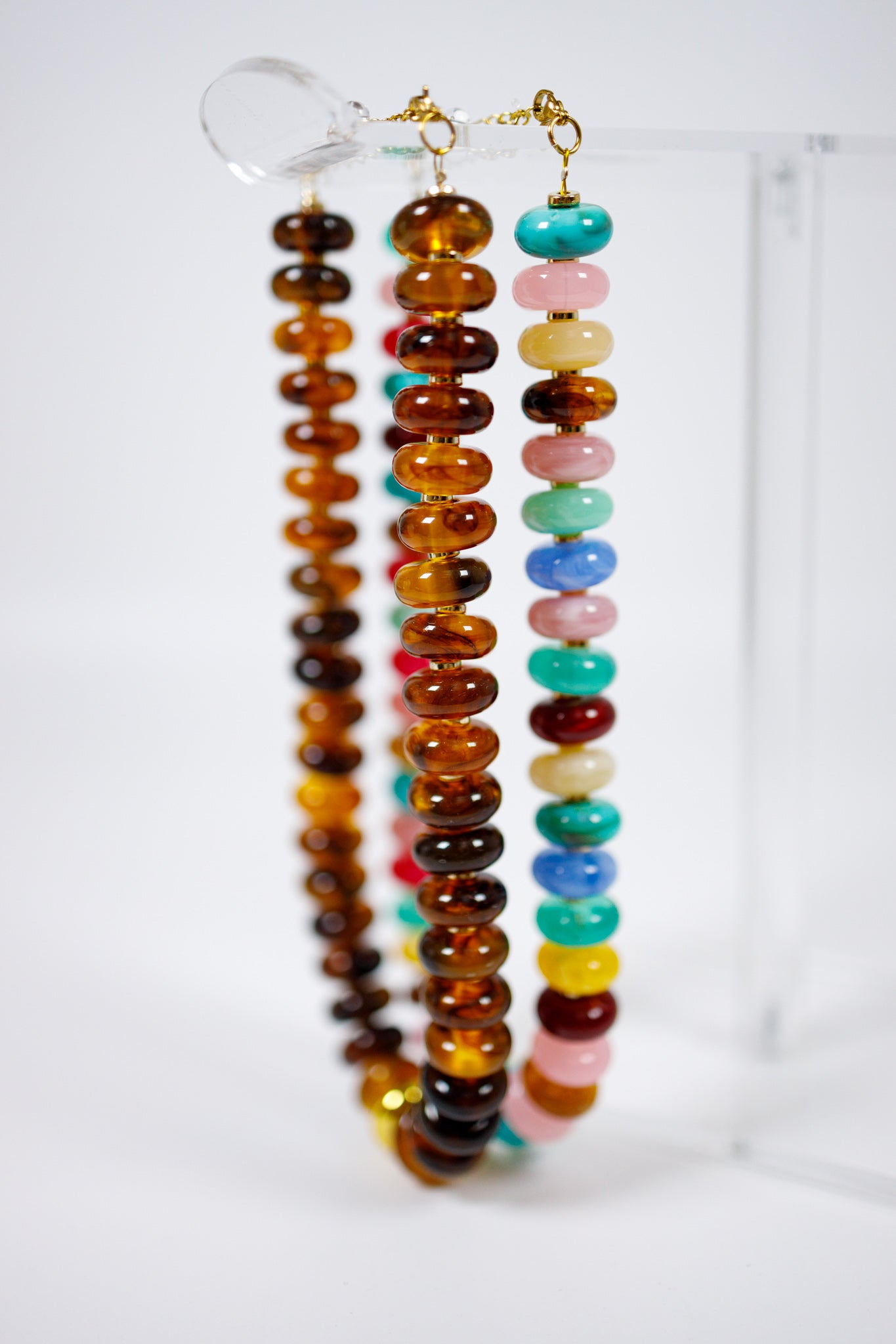 Resin Round Bead Stackable Necklace, VARIOUS Jaxe + Grace Boutique