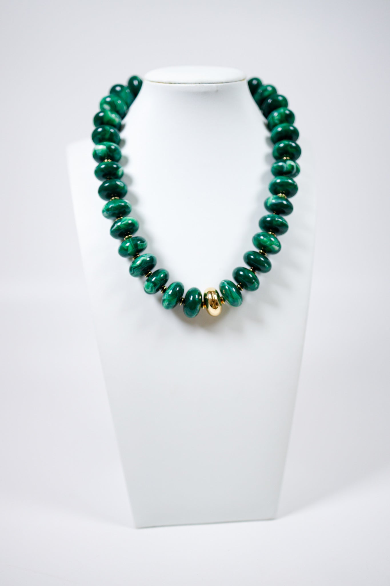 Resin Beaded w Gold Statement Necklace, VARIOUS Jaxe + Grace Boutique