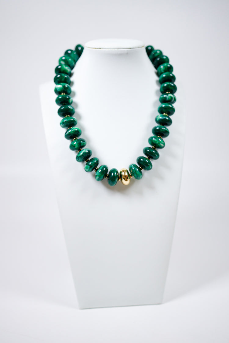 Resin Beaded w Gold Statement Necklace, VARIOUS Jaxe + Grace Boutique